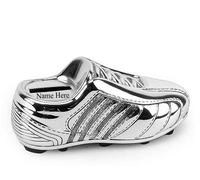 [Custom] Personalised Engraved Silver-plated Football Boot Bank Money Box Christening / Birthday Gift