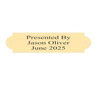 [Custom] Personalised Engraved Solid Brass Plate Selection Of Shapes/Sizes Door Plaque Name Plate Memorial Plate Bench Plate (PLT88 150mm x 35mm)