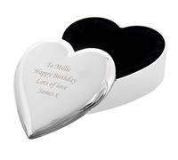Custom Personalised Heart Trinket Box. Laser Engraved - Birthdays, Bridesmaid, Wedding Favours, Christmas, Teacher Gifts, For Mum For Her.