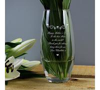 Custom Personalised Hearts & Swirls Bullet Vase - Anniversary, For Her, Wedding, Mothers Day, Engagement, Birthday