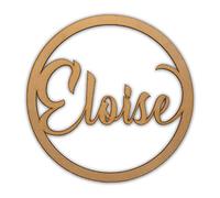 Custom Personalised Large Wooden Name Round Hoop Wreath Plaque Wall Sign Nursery Decor Wall Letters (40cm)