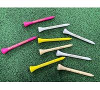 Custom Personalised Laser Engraved Wooden Golf Tees 55mm/70mm/83mm Fathes Day, Wedding, Corportate (40, White, 70mm)