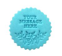 Custom Personalised Message Floral Fondant Stamp Debosser Cupcake Icing Cookie Decoration Cake Personalised (6cm)