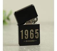 Custom Personalised Name & Date Black Petrol Lighter. Laser Engraved. For Weddings, Birthdays, Father's Day, Anniversary, Christmas