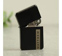 Custom Personalised Name Only Black Petrol Lighter. Laser Engraved. For Weddings, Birthdays, Father's Day, Anniversary, Christmas