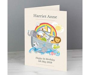 Custom Personalised Noah's Ark Greeting Card - Communions, Birth, Birthdays, Christening, Baptism