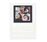 Custom Personalised Photo Spotify Plaque Personalised Acrylic Song Album Cover,Customised Spotify Music,Spotify Plaque (White Text,10 X 15 cm)