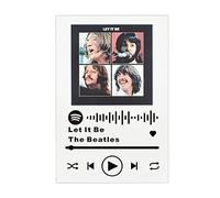 Custom Personalised Photo Spotify Plaque Personalised Acrylic Song Album Cover,Customised Spotify Music,Spotify Plaque (Black with Code,10 X 15 cm)