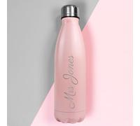 Custom Personalised Pink Metal Insulated Drinks Bottle. Ideal for Kids,Teachers,Work,School,Cycling,Gym,Camping, Mother's Day, Father's Day