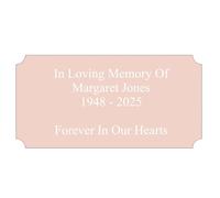 [Custom] Personalised Rose Gold Aluminium Engraving Plate Door Name Plate Selection Of Sizes/Shapes Memorial Plate Bench Plaque Trophy (PLT5 100mm x 50mm)