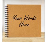 Custom Personalised Scrapbook A3/A4/A5 White/Black/Kraft, Guestbook, Photo Album, Memory Book (Square (Kraft Pages))