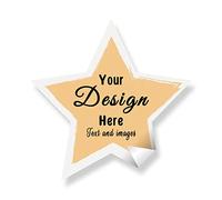 Custom Personalised Sticker, 100 Labels Personalised Stickers Labels, Customised Various Sizes Adhesive Labels Sticker Labels, Custom Stickers with Any Design, Image, Logo Text (Star)