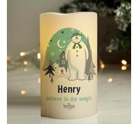 Custom Personalised The Snowman and The Snowdog LED Candle - Christmas Candle