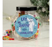 Custom Personalised The Snowman & Snowdog Sweet Jar - 250g Christmas Treat