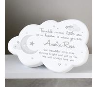 Custom Personalised Twinkle Twinkle Cloud Memorial Resin Stone with Custom Message
