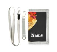 Custom Personalized Kids Wallets for Boys Girls,Animal Rooster Kids Trifold Wallet for Boys, Retro Chicken Novelty Wallet for Childrens Toddler, Coin Case Card Pocket Money Organizer for Teens Wome