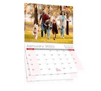 Custom Personalized Photo Wall Calendar 2025, Custom Photo Calendars, Print Your 13 Memories, Personalised Photos Calendar, Make Your Own Calendar for Home, Office, Party (White)