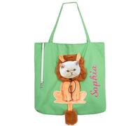 Custom Pet Canvas Shoulder Bag,Personalized Embroidered Name & Letter Dog Bags | Adorable Lightweight Cat Carrier for Small Pets, Puppy Outings, Travel & Daily Adventures, Crossbody or Handheld