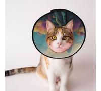 Custom Pet cones - Unique Design Cat & Dog Cone, Collar for Post-Surgery Recovery, Adjustable Neck A lively little river L