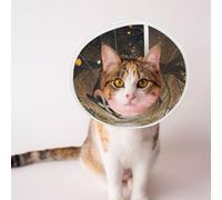 Custom Pet Cones - Unique Design Cat & Dog Cone, Collar for Post-Surgery Recovery, Adjustable Neck Cute Owl Medium