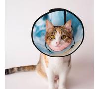 Custom Pet cones - Unique Design Cat & Dog Cone, Collar for Post-Surgery Recovery, Adjustable Neck Cute Penguins S