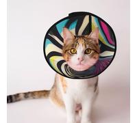 Custom Pet cones - Unique Design Cat & Dog Cone, Collar for Post-Surgery Recovery, Adjustable Neck Deformed spiral vortex S
