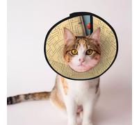 Custom Pet cones - Unique Design Cat & Dog Cone, Collar for Post-Surgery Recovery, Adjustable Neck Enter the maze of thinking S