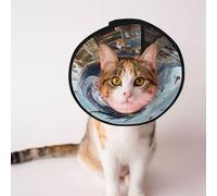 Custom Pet cones - Unique Design Cat & Dog Cone, Collar for Post-Surgery Recovery, Adjustable Neck European quadrupedal dinosaur M