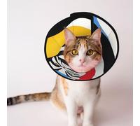 Custom Pet cones - Unique Design Cat & Dog Cone, Collar for Post-Surgery Recovery, Adjustable Neck exotic S