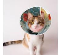 Custom Pet Cones - Unique Design Cat & Dog Cone, Collar for Post-Surgery Recovery, Adjustable Neck Exquisite Digital Art Small