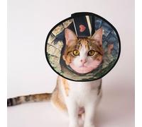 Custom Pet cones - Unique Design Cat & Dog Cone, Collar for Post-Surgery Recovery, Adjustable Neck Falling Heart L
