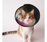 Custom Pet cones - Unique Design Cat & Dog Cone, Collar for Post-Surgery Recovery, Adjustable Neck Fireworks inside the arch S
