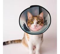 Custom Pet cones - Unique Design Cat & Dog Cone, Collar for Post-Surgery Recovery, Adjustable Neck Floating tree S