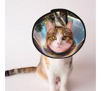Custom Pet cones - Unique Design Cat & Dog Cone, Collar for Post-Surgery Recovery, Adjustable Neck Future Planet S