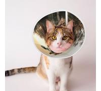 Custom Pet Cones - Unique Design Cat & Dog Cone, Collar for Post-Surgery Recovery, Adjustable Neck Giraffes on The Lake Small