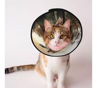 Custom Pet cones - Unique Design Cat & Dog Cone, Collar for Post-Surgery Recovery, Adjustable Neck Giraffes on the Lake L