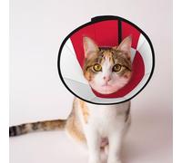 Custom Pet cones - Unique Design Cat & Dog Cone, Collar for Post-Surgery Recovery, Adjustable Neck Greenland flag S
