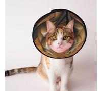 Custom Pet cones - Unique Design Cat & Dog Cone, Collar for Post-Surgery Recovery, Adjustable Neck Happy Couple Squirrel S
