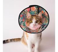 Custom Pet cones - Unique Design Cat & Dog Cone, Collar for Post-Surgery Recovery, Adjustable Neck LeapPaperUnicorn M