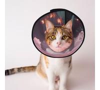 Custom Pet cones - Unique Design Cat & Dog Cone, Collar for Post-Surgery Recovery, Adjustable Neck Lotus flowers on the water surface L