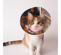 Custom Pet Cones - Unique Design Cat & Dog Cone, Collar for Post-Surgery Recovery, Adjustable Neck Lotus Flowers in The Room Large