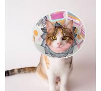 Custom Pet Cones - Unique Design Cat & Dog Cone, Collar for Post-Surgery Recovery, Adjustable Neck Lotus Mandala Medium