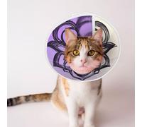 Custom Pet Cones - Unique Design Cat & Dog Cone, Collar for Post-Surgery Recovery, Adjustable Neck Lotus Mandala Large