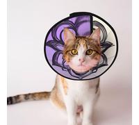 Custom Pet cones - Unique Design Cat & Dog Cone, Collar for Post-Surgery Recovery, Adjustable Neck Lotus Mandala M