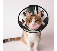 Custom Pet cones - Unique Design Cat & Dog Cone, Collar for Post-Surgery Recovery, Adjustable Neck magic mushroom S