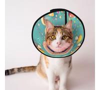 Custom Pet cones - Unique Design Cat & Dog Cone, Collar for Post-Surgery Recovery, Adjustable Neck Magical Fungi Forest M