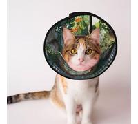Custom Pet cones - Unique Design Cat & Dog Cone, Collar for Post-Surgery Recovery, Adjustable Neck Murmuring stream S