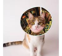 Custom Pet Cones - Unique Design Cat & Dog Cone, Collar for Post-Surgery Recovery, Adjustable Neck Native American Folk Art Small