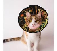Custom Pet cones - Unique Design Cat & Dog Cone, Collar for Post-Surgery Recovery, Adjustable Neck Native American Folk Art L