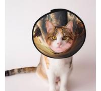 Custom Pet cones - Unique Design Cat & Dog Cone, Collar for Post-Surgery Recovery, Adjustable Neck Penguin Stormy Sea M